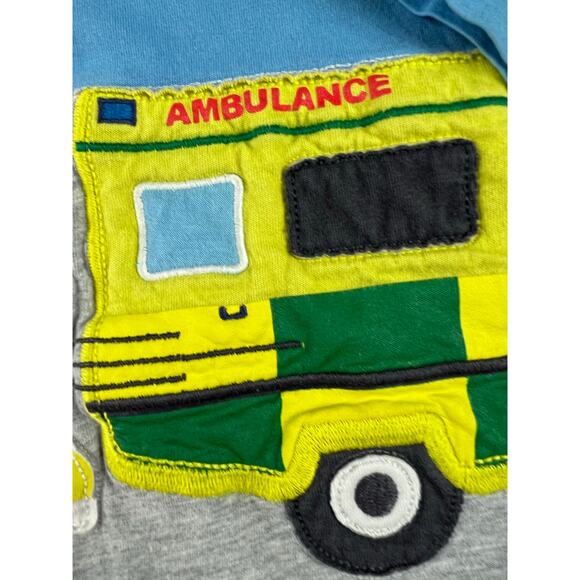 Mini Boden Lift Flap Emergency Responders Blue Applique Long Sleeve size  9-10 - Picture 11 of 12